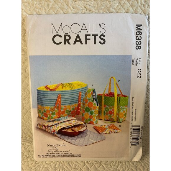McCall's Misses Picnic Bag Hot Pad Sewing Pattern M6338 - uncut - Picture 7 of 10